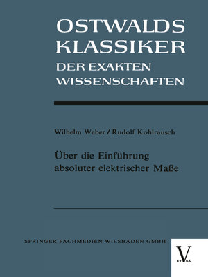 cover image of Über die Einführung absoluter elektrischer Maße